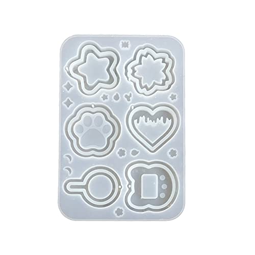 Klare Treibsand-Silikonformen mit Pfotenmotiv, Shaker, Ölharz, Epoxidharz, Schlüsselanhänger-Form für Anhänger, Schmuckherstellung Klare Treibsand-Silikonformen mit Pfotenmotiv, Shaker, Ölharz, Epoxidharz, Schlüsselanhänger-Form für Anhänger, Schmuckherstellung von XuQiZZpp