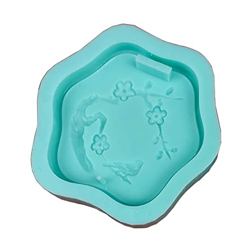 Kreative Anhänger-Silikonform, handgefertigt, Blumenschmuck, Charm-Form mit Loch, multifunktionale Kristall-Epoxidharz-Silikon-Anhängerformen für Epoxidharzguss, Schmuckherstellung von XuQiZZpp