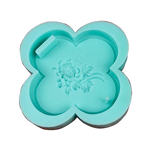 Kreative Anhänger-Silikonform, handgefertigt, Blumenschmuck, Charm-Form mit Loch, multifunktionale Kristall-Epoxidharz-Silikon-Anhängerformen für Epoxidharzguss, Schmuckherstellung von XuQiZZpp