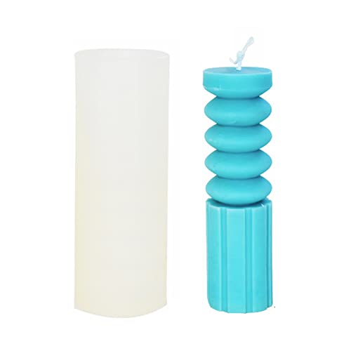 Säulenförmige Epoxidharz-Gussformen, gestreifte Silikonform für Hochzeit, Abendessen, gestreifte zylindrische Silikonform, säulenförmig, gestreiftes Harz von XuQiZZpp