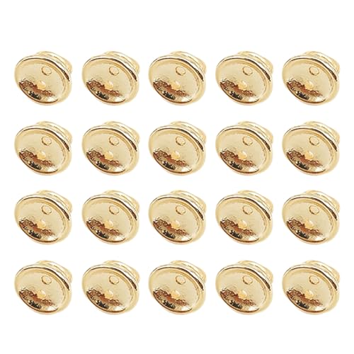Set mit 20 Doppelloch-Perlenkappen, Metallenden, Verbindungsstück, Metall, Schmuck, Komponenten, Halsketten, Zubehör von XuQiZZpp