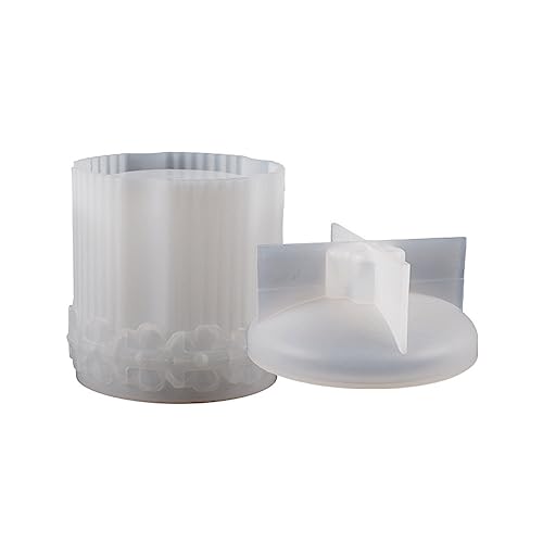 Silikonform mit Blumenstreifen, Kristall, Epoxidharz, Schmuck, Aufbewahrungsglas, Gipswerkzeug, Blumenstreifen, Aufbewahrungsglas mit Deckel, Kerzenständer von XuQiZZpp