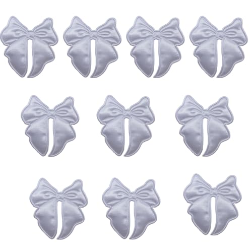 XuQiZZpp 10 Stück doppelseitige Schleifen-Aufnäher, bestickt, Schleifen, Applikationen für Taschen, Kleidung, Haarspangen, Dekoration von XuQiZZpp