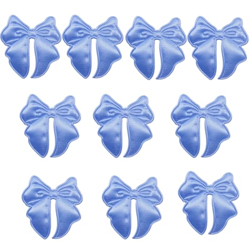XuQiZZpp 10 Stück doppelseitige Schleifen-Aufnäher, bestickt, Schleifen, Applikationen für Taschen, Kleidung, Haarspangen, Dekoration von XuQiZZpp