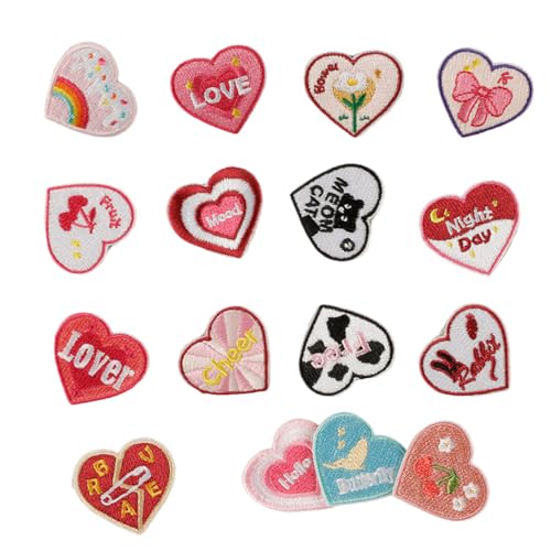 XuQiZZpp 16 Stück Schleifen Nähen Flicken Love Heart Applique Patches Bestickte Flicken Bügelbilder Reparatur Flicken für Jeans XuQiZZpp 16 Stück Schleifen Nähen Flicken Love Heart Applique Patches Bestickte Flicken Bügelbilder Reparatur Flicken für Jeans von XuQiZZpp