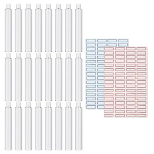 XuQiZZpp 24 Stück 20 ml Farbaufbewahrungsröhrchen aus Aluminium mit Aufkleber zur Aufbewahrung von Acryl, Aquarell, Gouache XuQiZZpp 24 Stück 20 ml Farbaufbewahrungsröhrchen aus Aluminium mit Aufkleber zur Aufbewahrung von Acryl, Aquarell, Gouache von XuQiZZpp