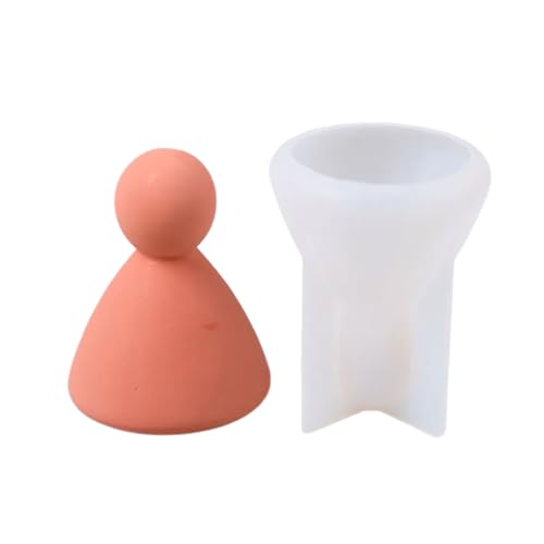 XuQiZZpp Abstrakte Skulptur, Silikon-Kerzenformen, Epoxidharz-Formen für Kerzen, Heimdekoration, Gips-Silikonformen von XuQiZZpp