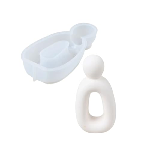 XuQiZZpp Abstrakte Skulptur, Silikon-Kerzenformen, Epoxidharz-Formen für Kerzen, Heimdekoration, Gips-Silikonformen von XuQiZZpp