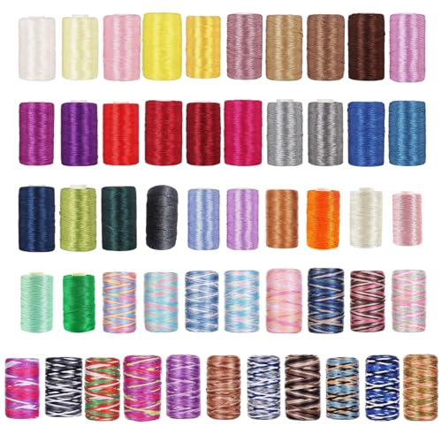 XuQiZZpp Acryl-Strickgarn, 50 g, Seidenkordel, flach, gehäkelt, Pullover-Garn für Kinder, Frauen, Mädchen, handgefertigt von XuQiZZpp