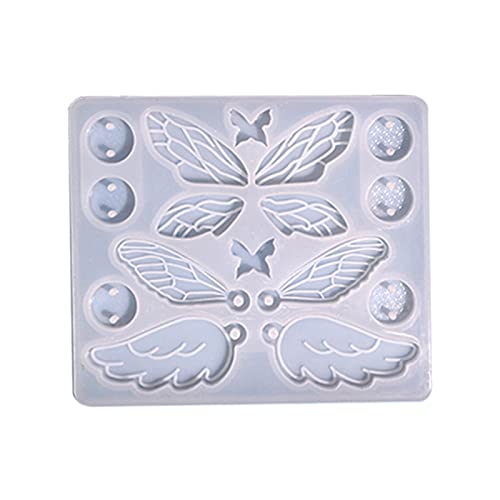 XuQiZZpp Flügel-Ohrring-Harz-Formen für Schmuck, Epoxidharz-Formen für Ohrringherstellung, Harzschmuck, Schlüsselanhänger XuQiZZpp Flügel-Ohrring-Harz-Formen für Schmuck, Epoxidharz-Formen für Ohrringherstellung, Harzschmuck, Schlüsselanhänger von XuQiZZpp