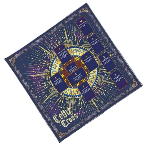XuQiZZpp Lesekarte, Astrologie, Tischdecke, Altar, quadratisch, Wahrsagungskarte, Tischdecke, Hexerei, Decktuch von XuQiZZpp