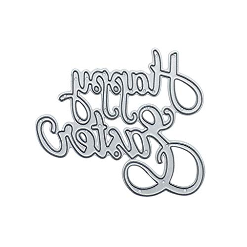 XuQiZZpp Metall-Stanzformen mit Aufschrift "Happy Easter", zum Prägen von Papier, Leder, Scrapbooking, Kartenherstellung XuQiZZpp Metall-Stanzformen mit Aufschrift "Happy Easter", zum Prägen von Papier, Leder, Scrapbooking, Kartenherstellung von XuQiZZpp