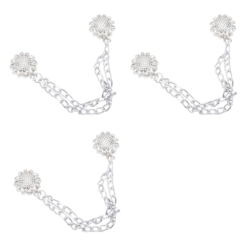 XuQiZZpp Metallknöpfe, Blumen, Magnete, Schnallen mit Kette, Hosen-Clips, Kleidung, Clips, Blumen, Schnallen mit Kette, 3 Stück XuQiZZpp Metallknöpfe, Blumen, Magnete, Schnallen mit Kette, Hosen-Clips, Kleidung, Clips, Blumen, Schnallen mit Kette, 3 Stück von XuQiZZpp