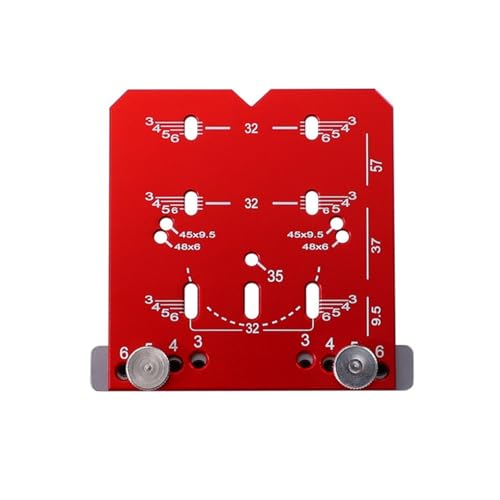 XuQiZZpp Multifunktionales rotes 35 mm präzises Scharnier-Schablonen-Werkzeug für Schränke, Türen, hohe Haltbarkeit, Aluminiumkonstruktion XuQiZZpp Multifunktionales rotes 35 mm präzises Scharnier-Schablonen-Werkzeug für Schränke, Türen, hohe Haltbarkeit, Aluminiumkonstruktion von XuQiZZpp