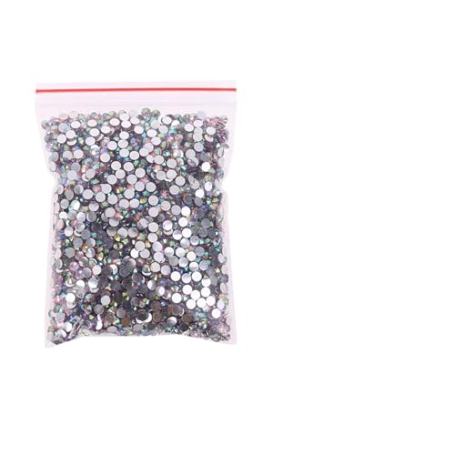 XuQiZZpp Runde Kristall-Strasssteine mit flacher Rückseite, für Kunst, Kleidung, Schuhe, Taschen, Handys, 5000 Stück XuQiZZpp Runde Kristall-Strasssteine mit flacher Rückseite, für Kunst, Kleidung, Schuhe, Taschen, Handys, 5000 Stück von XuQiZZpp