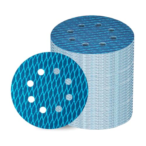 XuQiZZpp Schleifpapier, 12,7 cm, 8-Loch-Schleifscheiben, Klettverschluss, Aluminium-Blockierung, Rautenmuster, 100 Stück XuQiZZpp Schleifpapier, 12,7 cm, 8-Loch-Schleifscheiben, Klettverschluss, Aluminium-Blockierung, Rautenmuster, 100 Stück von XuQiZZpp