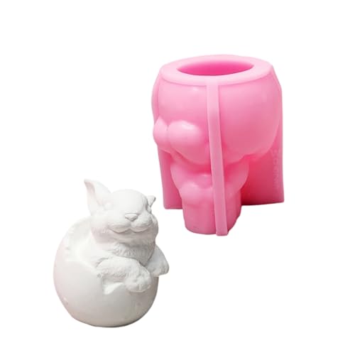 XuQiZZpp Schöne Tier-Kerzenformen, Ostern, Kaninchen, Silikonformen, Gießformen, Ornament, Epoxidharz, Gipsformen von XuQiZZpp