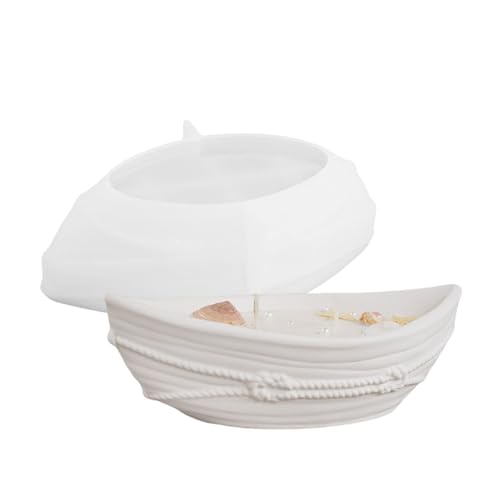 XuQiZZpp Silikon-Bastelform, elegante Kanusform, Kerzenhalter, Kerzenhalter, Formen, geeignet für Handarbeiten von XuQiZZpp