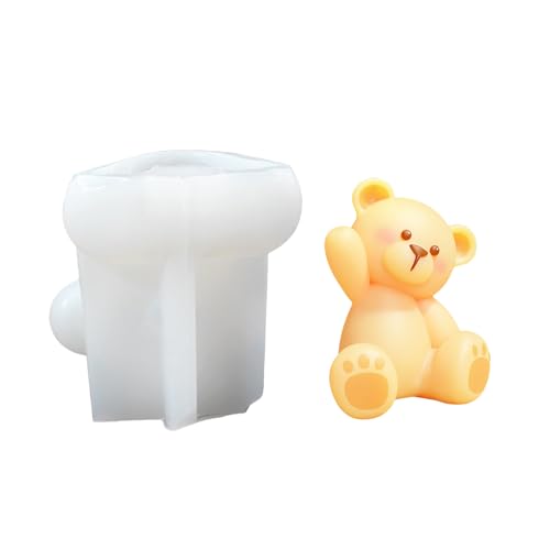 XuQiZZpp Silikonform, 3D-Bär-Kerzenformen, handgefertigte Seifenformen, Backformen, Gießformen für Kuchendekoration XuQiZZpp Silikonform, 3D-Bär-Kerzenformen, handgefertigte Seifenformen, Backformen, Gießformen für Kuchendekoration von XuQiZZpp