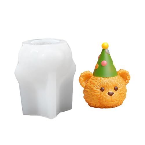 XuQiZZpp Silikonform, 3D-Bär-Kerzenformen, handgefertigte Seifenformen, Backformen, Gießformen für Kuchendekoration XuQiZZpp Silikonform, 3D-Bär-Kerzenformen, handgefertigte Seifenformen, Backformen, Gießformen für Kuchendekoration von XuQiZZpp