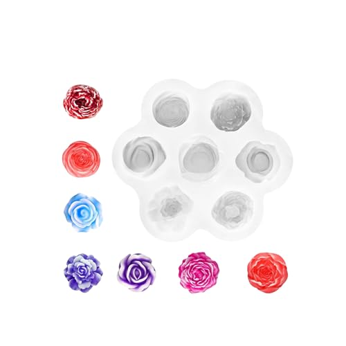 XuQiZZpp Silikonform für Blumen, Sukkulenten, Pflanzen, Kerzen, Gießform, Epoxidharz, Bastelbedarf von XuQiZZpp