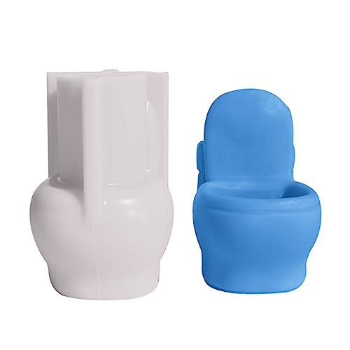 XuQiZZpp Silikonform für Kerzen, Toilettenform, Kunstharz, 3D-Ornament, handgefertigte Seife, Epoxidharz, Heimdekoration von XuQiZZpp
