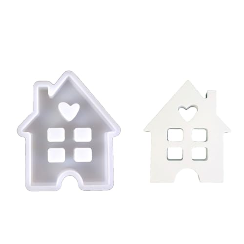 XuQiZZpp Silikonform in Hausform, handgefertigt, Osterformen, 3D-Haus, Kerzen, Epoxidharz-Formen für Schokoladendekorationen XuQiZZpp Silikonform in Hausform, handgefertigt, Osterformen, 3D-Haus, Kerzen, Epoxidharz-Formen für Schokoladendekorationen von XuQiZZpp