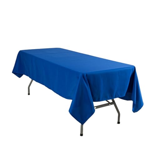 XuQiZZpp Strapazierfähige Tischdecke aus Polyester, rechteckig, für Partys, Restaurants und Picknicks, Blau von XuQiZZpp