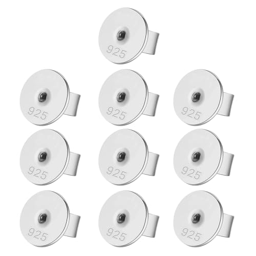 10 Stück runde Scheiben-Ohrring-Stopper aus Metall, sichere Ohrstecker, Verschlüsse für schwere Ohrringe von Xuancai
