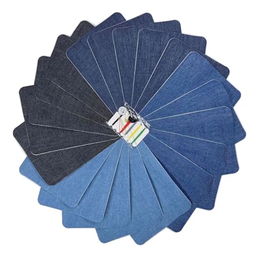 20/24 Stück Flicken zum Aufbügeln für Jeans, selbstklebende Reparaturflicken für Kleidung, Lochreparatur 20/24 Stück Flicken zum Aufbügeln für Jeans, selbstklebende Reparaturflicken für Kleidung, Lochreparatur von Xuancai