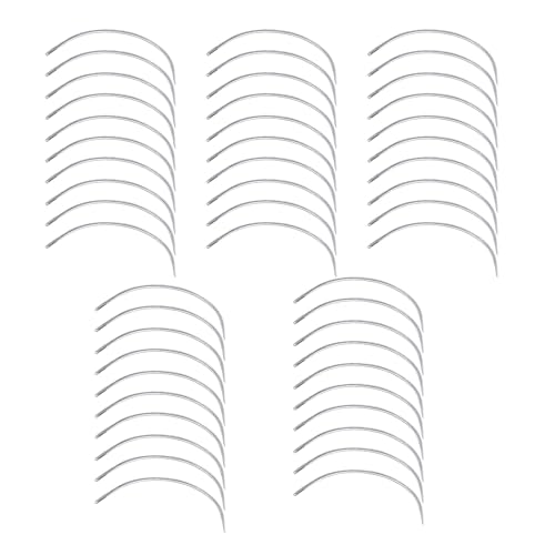 50 x Webnadeln, gebogene Nadeln, Handnähnadeln, gebogene Ledernadel für Leinwand, Reparatur, Lederprojekt, Teppich von Xuancai
