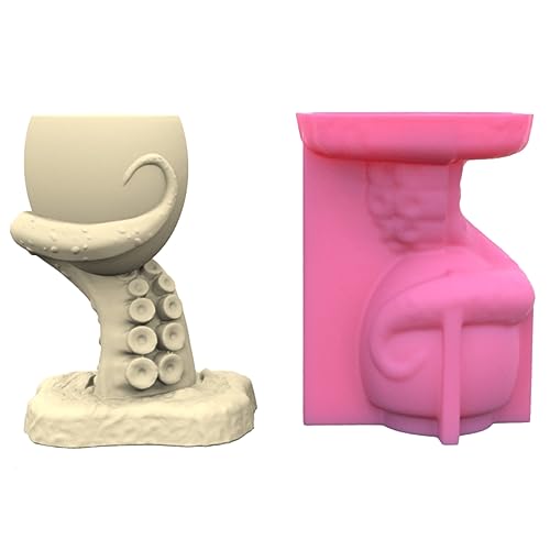 Blumentopf-Silikonform, Epoxidharz, Gießform, Vase, Zement, Ton, Stifthalter, Silikon von Xuancai