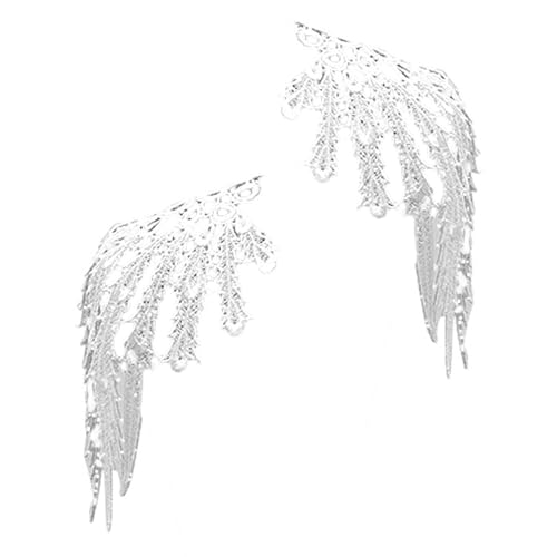 Einzigartige Spitze Blume Stickerei Schulter Ornament Polyester Seide Schulterapplikationen für Kleider und Kleider Schulterstücke Abendkleid Applikationen von Xuancai