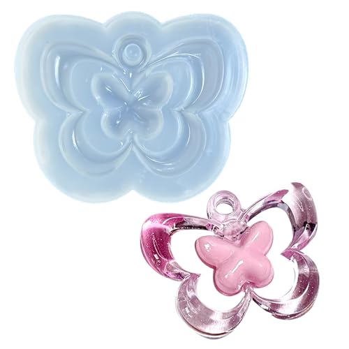 Gießform aus Kunstharz, Schmetterling, Epoxidharz, Treibsand, Silikon für Anhänger, Schmuck, Schlüsselanhänger, hängende Dekorationen, Silikon Gießform aus Kunstharz, Schmetterling, Epoxidharz, Treibsand, Silikon für Anhänger, Schmuck, Schlüsselanhänger, hängende Dekorationen, Silikon von Xuancai
