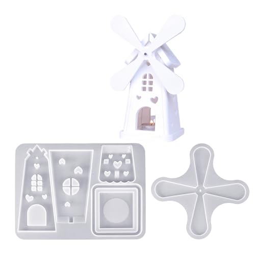 Künstlerische Silikon-Kerzenhalter-Formen, Harz, Epoxidharz, rotierende Windmühlenform, Halter Formen aus Silikon Künstlerische Silikon-Kerzenhalter-Formen, Harz, Epoxidharz, rotierende Windmühlenform, Halter Formen aus Silikon von Xuancai