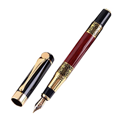 Metall-Kugelschreiber mit Holzmaserung, Retro-Füllfederhalter, Signaturschreiben, für Chefbüro, Business, Damen, Herren, Unterschrift, Schreibstift von Xuancai