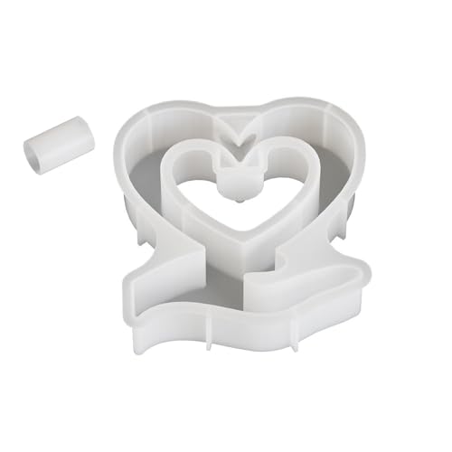 Multifunktionale Hydrokultur-Vase, Silikonformen, Herzform, Blumenvase, Silikonformen, ideal für Pflanzenliebhaber, Epoxidharz-Form von Xuancai