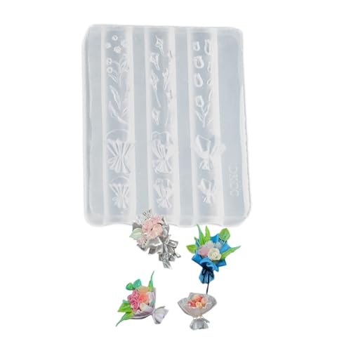 Silikon-Nagelschablone für Nägel, Dekorationen, geprägter Blumenstrauß, Zubehör, Form, praktisches Prägewerkzeug von Xuancai