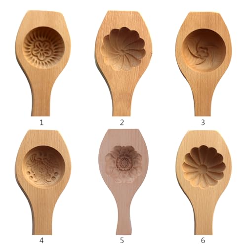Xuancai 3D-Blumenmuster, ökologisch, traditionell, aus Holz, geschnitzt, runde Holzform, einfach für Familienheim von Xuancai