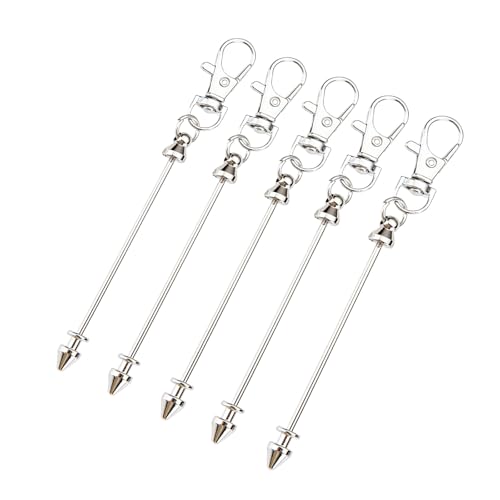 Xuancai 5-teiliges multifunktionales Perlenschlüssel-Set, Metallstruktur, modische Tasche und Schlüsseldekoration, Perlen-Schlüsselanhänger für Party von Xuancai