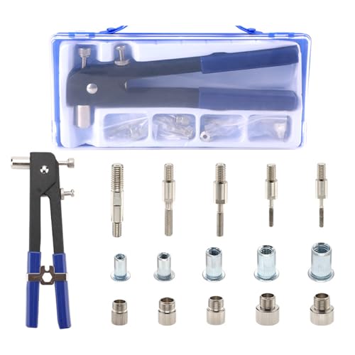 Xuancai 86 Stück/Set Nietmuttern-Kits 3/4/5/6/8 Nietzange Werkzeug Nietmutter Gewinde Handnietzange Niet Gewindeeinsatz Werkzeug von Xuancai