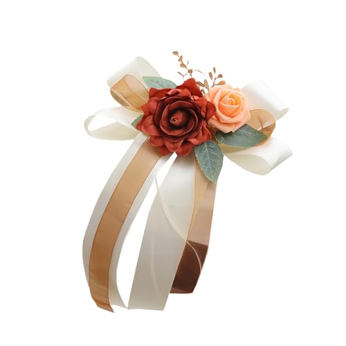 Xuancai Raffinierte Türgriff-Bänder, Türgriffe, Blumenschleife, Dekorationen für Hochzeit, Party, Umgebung, Feier, Auto-Bänder, 8 Stück von Xuancai