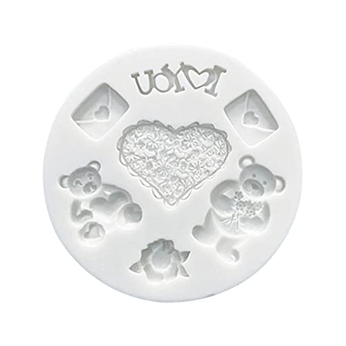 Xuancai Silikonform mit Bärenumschlag, Fondantform, Kuchenzubehör, Backdekoration, Werkzeuge, Kunstharz, Ornament, handgefertigte Seifenform Xuancai Silikonform mit Bärenumschlag, Fondantform, Kuchenzubehör, Backdekoration, Werkzeuge, Kunstharz, Ornament, handgefertigte Seifenform von Xuancai