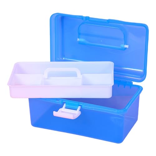 Xuancai Stapelbare Aufbewahrungsbox mit abnehmbarem Tablett, praktischer Spielzeugkoffer, Behälter für Näh- und Angelzubehör Xuancai Stapelbare Aufbewahrungsbox mit abnehmbarem Tablett, praktischer Spielzeugkoffer, Behälter für Näh- und Angelzubehör von Xuancai