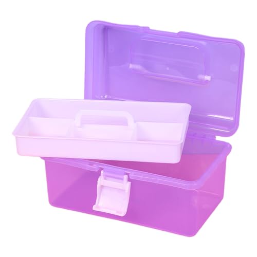 Xuancai Stapelbare Aufbewahrungsbox mit abnehmbarem Tablett, praktischer Spielzeugkoffer, Behälter für Näh- und Angelzubehör Xuancai Stapelbare Aufbewahrungsbox mit abnehmbarem Tablett, praktischer Spielzeugkoffer, Behälter für Näh- und Angelzubehör von Xuancai