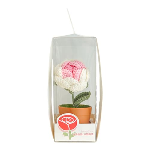 Xuancai Tulpen Topfblume Häkelblume Ornament Handgemachte Wolle Garn Rose Tulpen Desktop Ornament Häkeln Strickspielzeug Xuancai Tulpen Topfblume Häkelblume Ornament Handgemachte Wolle Garn Rose Tulpen Desktop Ornament Häkeln Strickspielzeug von Xuancai