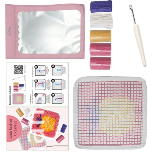 Xuancai Untersetzer mit Verriegelungshaken, Obstuntersetzer, Bastelset, Untersetzer, Häkelset, Stickset, handgefertigtes Knüpfhaken-Set von Xuancai