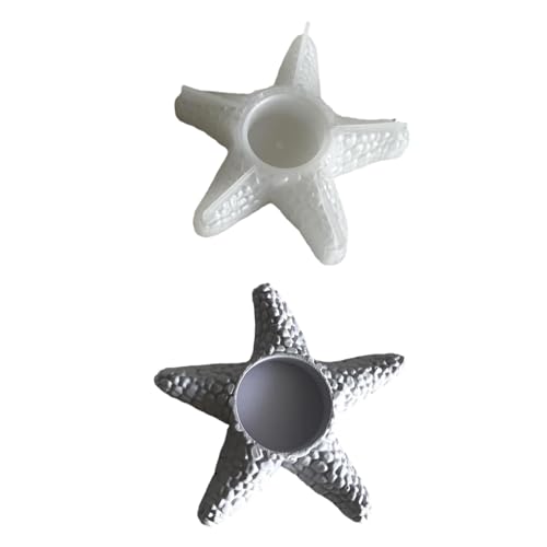 3D-Kerzenhalter-Silikonform, Seestern-Form, Gipshalter, Epoxidharz, Teelicht, Heimdekoration 3D-Kerzenhalter-Silikonform, Seestern-Form, Gipshalter, Epoxidharz, Teelicht, Heimdekoration von Xuanxi