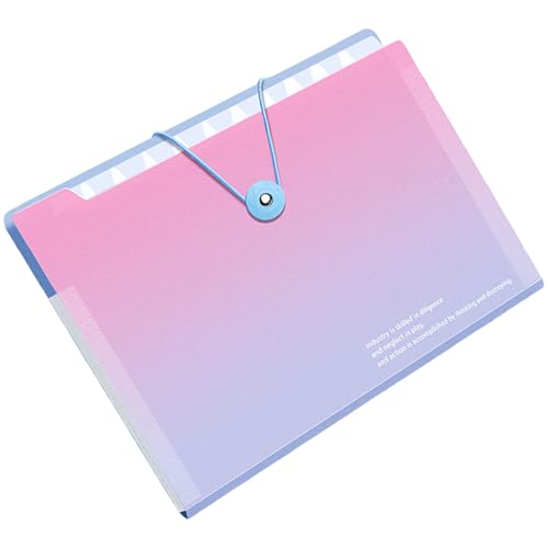 Fächermappe, 12 Fächer, erweiterbar, Sortiermappe in Briefgröße, Dokumenten-Organizer für Schule, Bürobedarf, Fächermappe von Xuanxi