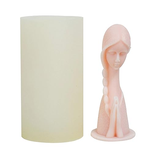 Silikonform, 3D-Gebetsmädchen-Form, Seifenherstellung, Fondant, einzigartige Aromatherapie-Formen, Zuhause, Auto von Xuanxi
